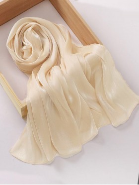 Solid Color Silk Feeling Scarf